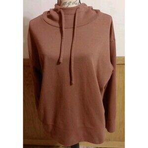 Ava & Viv Rust Pullover Hoodie Women's Size 1X LS Split Hem GUC